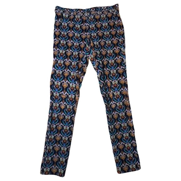 Pilcro and The Letterpress Anthropologie IKat Navy Corduroy Skinny Pants Size 28 - Picture 1 of 7